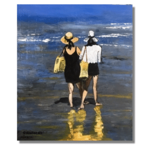 Dames op het strand