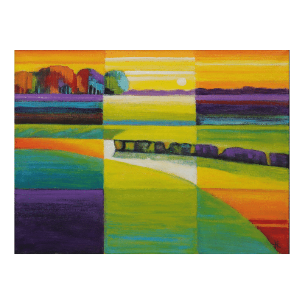 Kunstkaart 1 - gemaakt van afbeelding van het schilderij 'Tegen de stroom in' van Hanny van Ee Ward's art