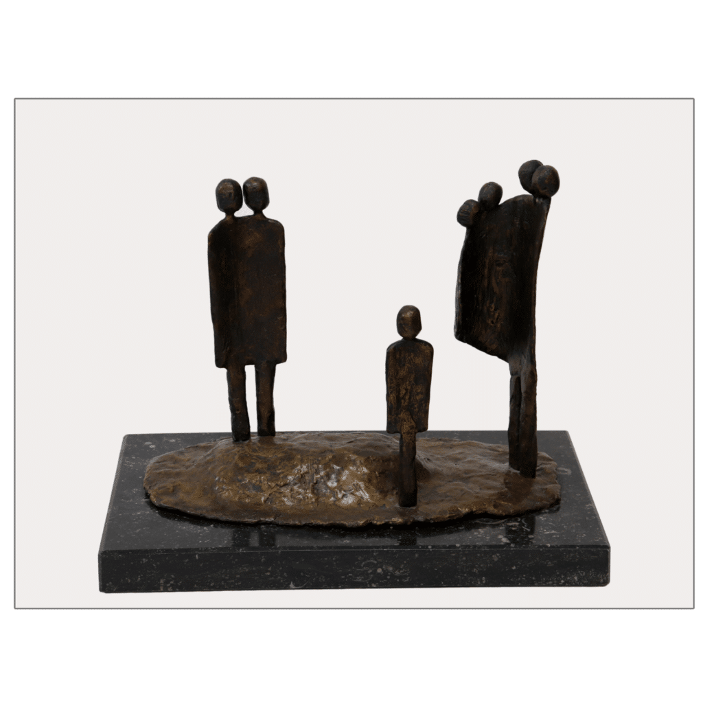 Kunstkaart 7 gemaakt van het beeld 'Levensloop' van Ben Berns Ward's art