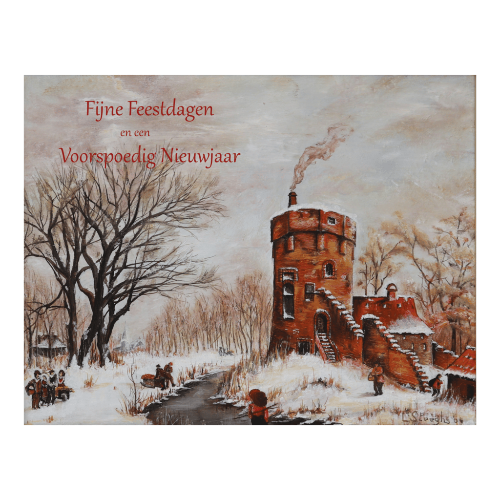 Kunstkaart 35 Fijne Feestdagen