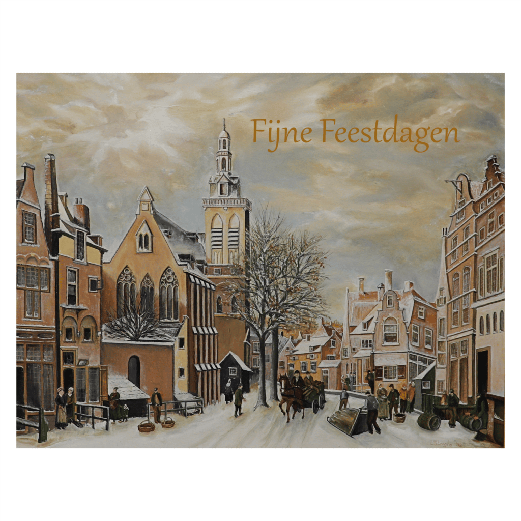 Kunstkaart 44 Fijne Feestdagen