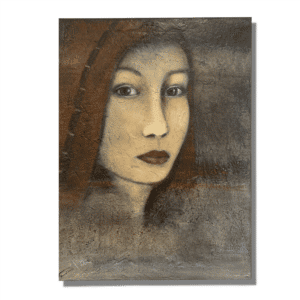 Portret in grijs-bruin