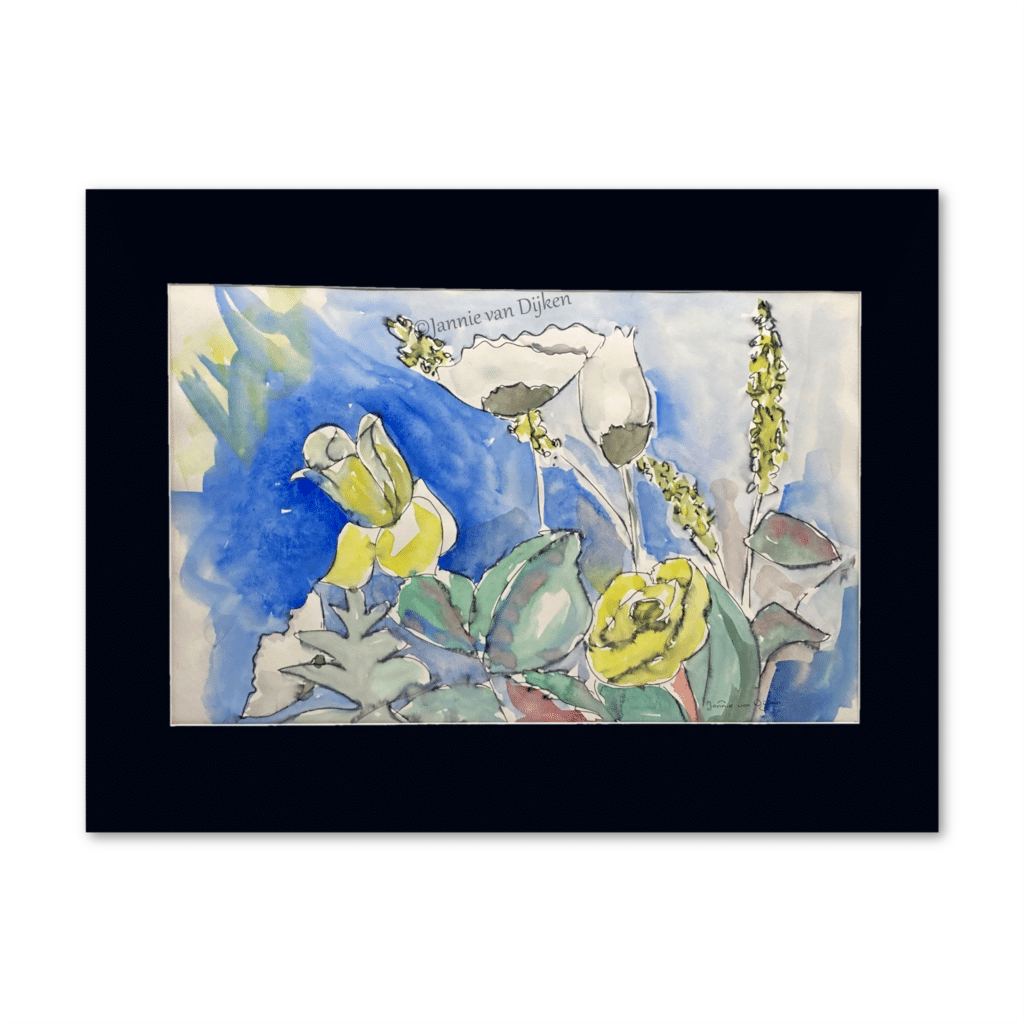 Bloemen in Blauw