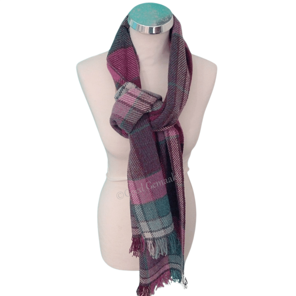 Shawl van Merinowol Ruit