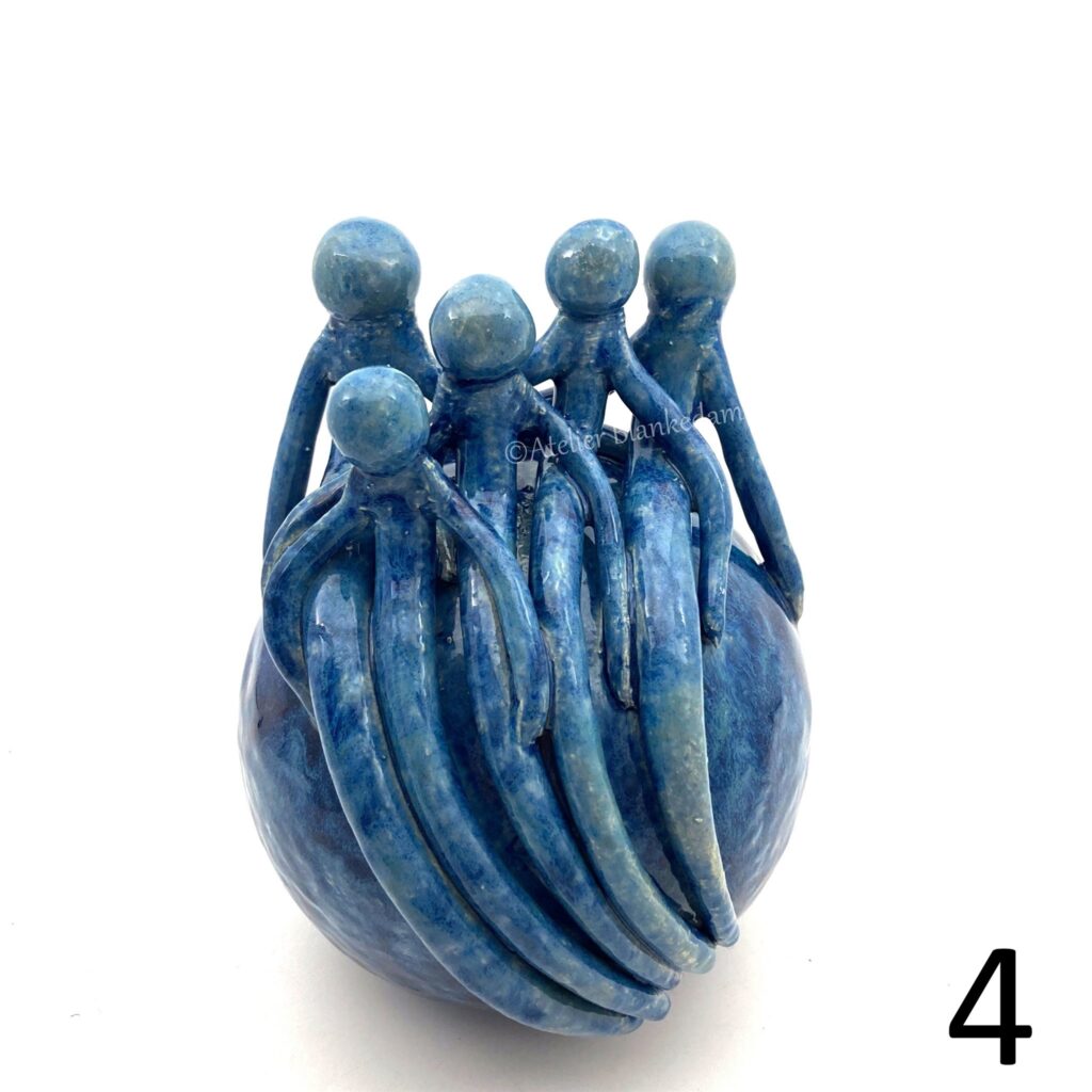 Gezinsbol-L-Atelier-Blankedam 5 personen keramiek Ward's art
