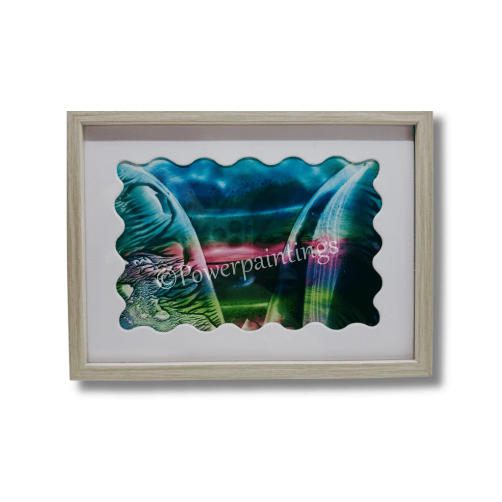 Water 20x15 cm 34.95 - handgemaakt door Leontien van der Plaats Ward's art geel rood groen blauw roze